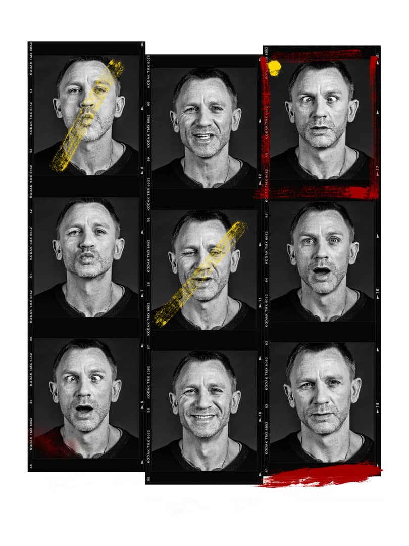 Andy Gotts Daniel Craig Contact Sheet Fine Art Giclée Archival Print