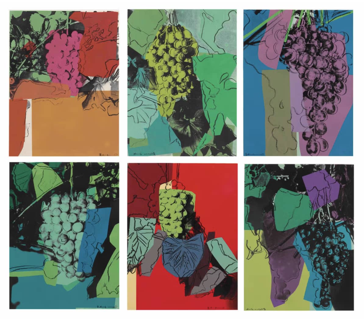 These multicoloured paintings of grapes from the Andy Warhol ‘Grapes’ series show that when you invest in fine art, you will have the best alternative assets.