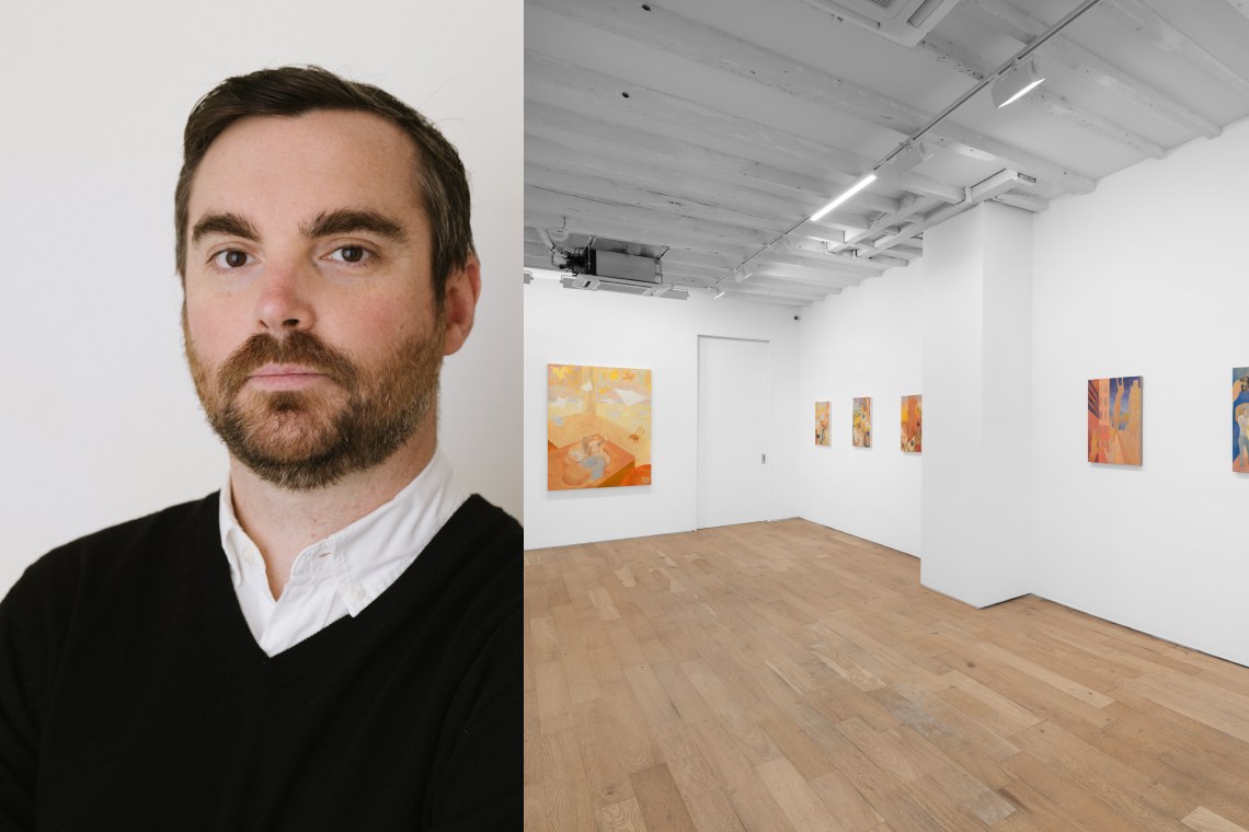 Image of Charles Moffett and gallery space