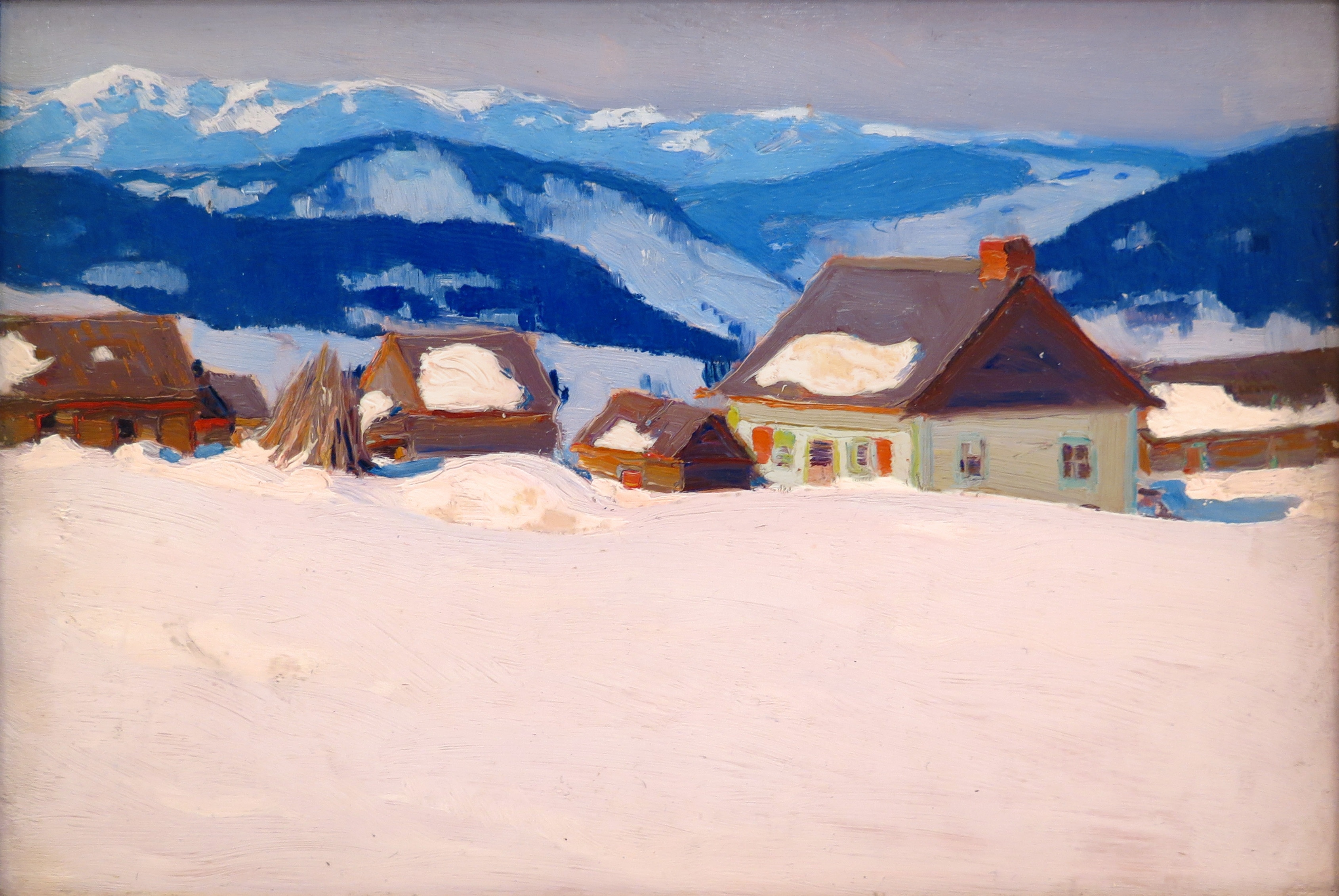 Clarence A. Gagnon, R.C.A. (1881-1942) Laurentian Homestead / Ferme du rang St Antoine, Baie St. Paul, c. 1920