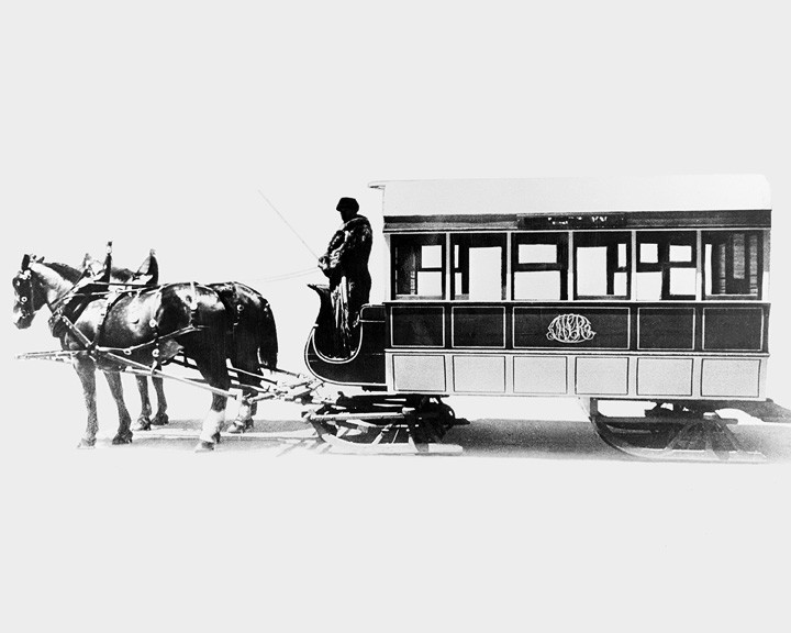 Le tramway d'hiver, de 1861 à 1892 |  "Le transport urbain à Montréal de 1861-1974"  |  Promenade, 1976