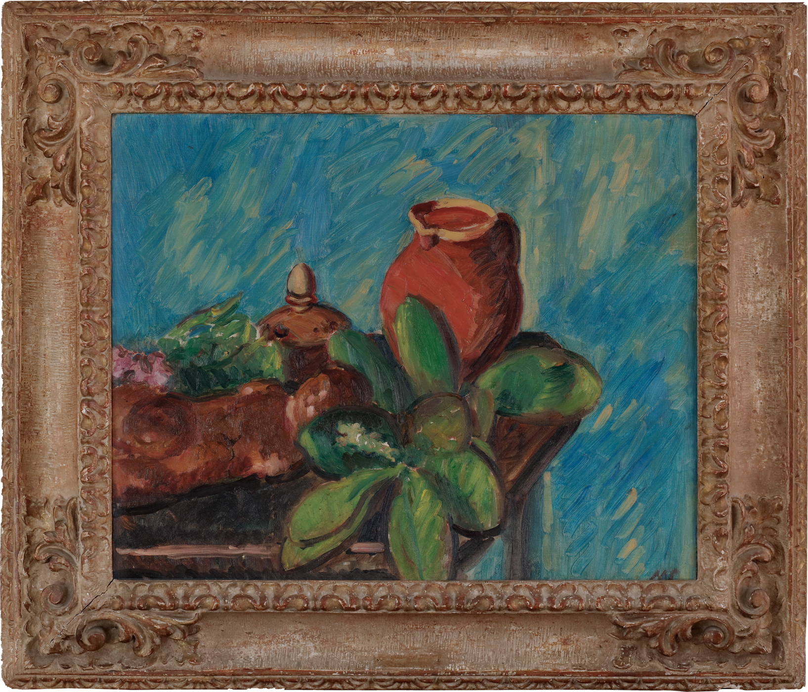 Matthew Smith, Still Life with Green Leaves, 1940s