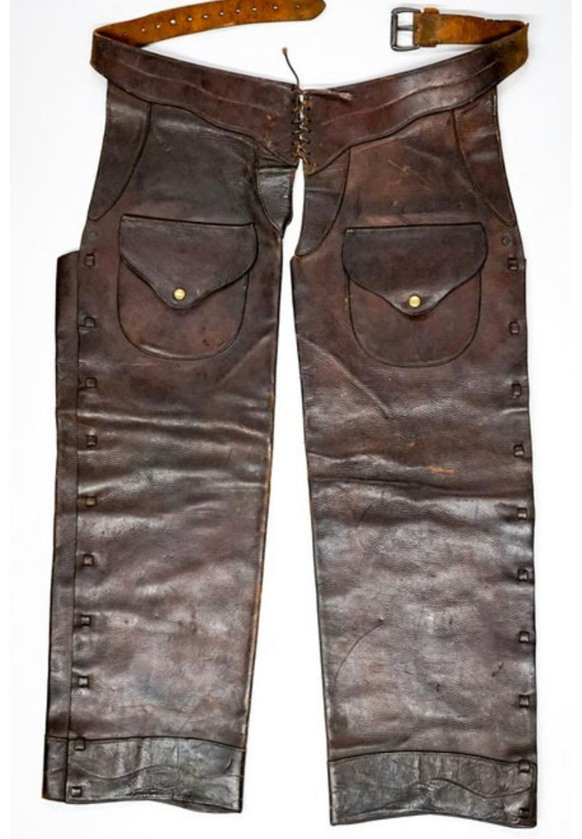 Antique Western Leather Chaps c. 1890 Relic