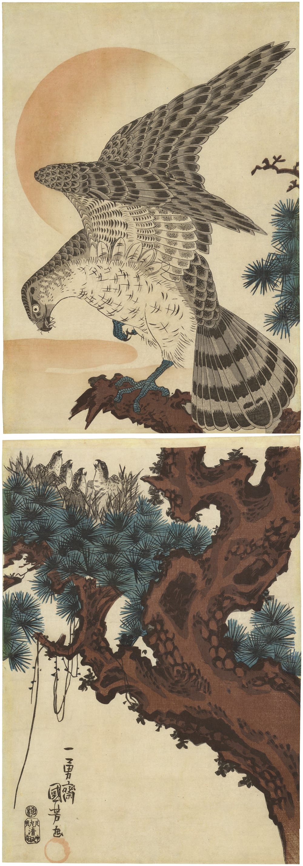西村拡人 『桜と富士（芝川町より）』 油絵・油彩 F6（6号