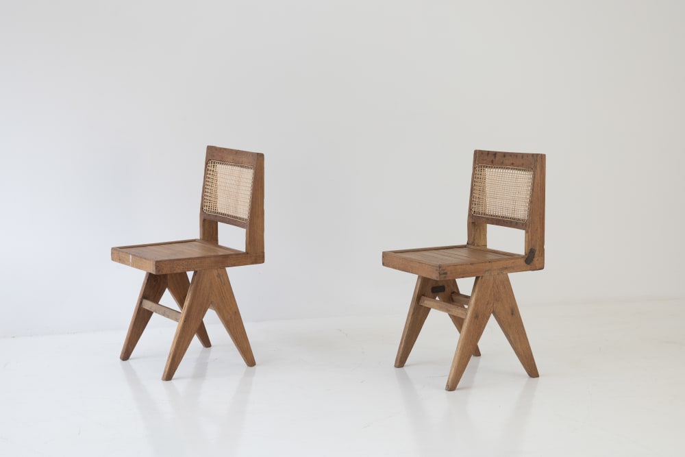 Pierre Jeanneret - Rare 'V Type Chairs' , India, Chandigarh, 1958