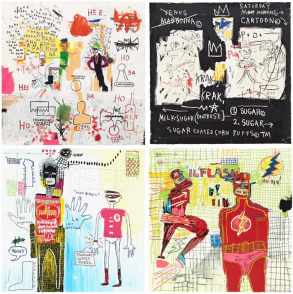 Jean-Michel Basquiat, Superhero Portfolio, 1982/87-2022 | Guy Hepner