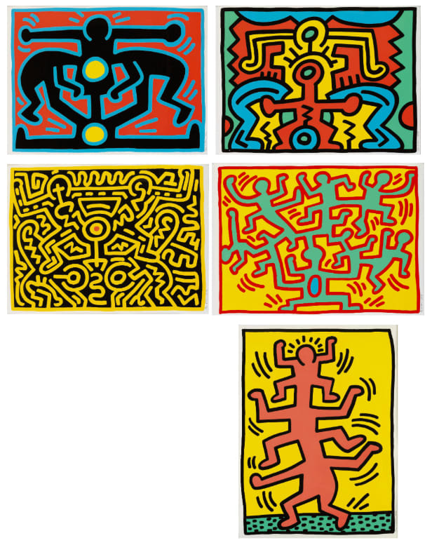 Keith Haring, Growing 1-5 (Littmann PP. 88 -91), 1988 | Guy Hepner