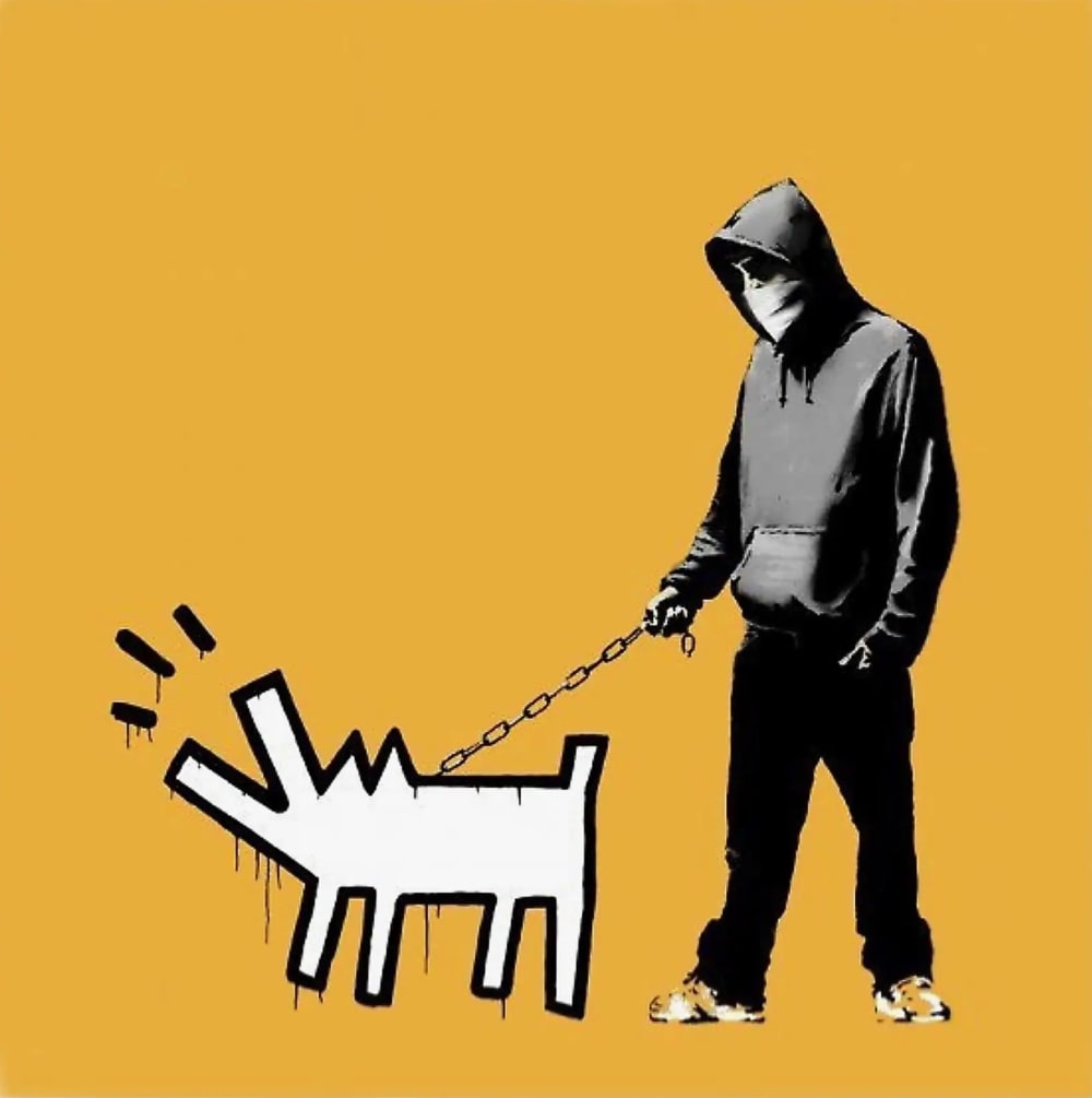 Banksy, Choose Your Weapon Grey , 2010 | Guy Hepner