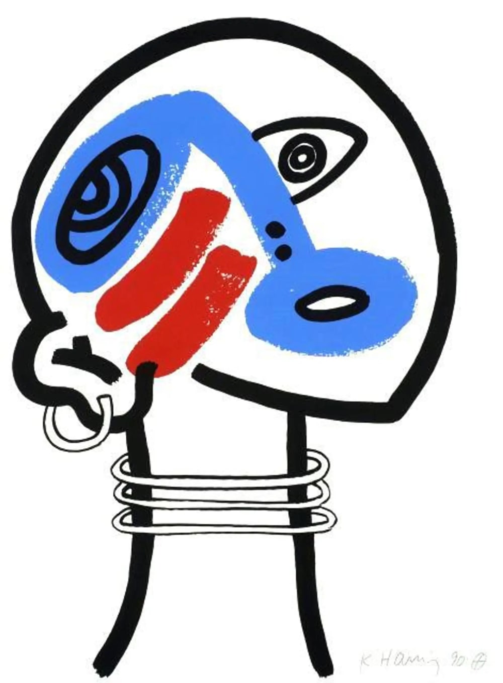 クリスマス特集2024 Keith 129 PP. (Littmann 3 Blue and Red of Story The Haring, 絵画