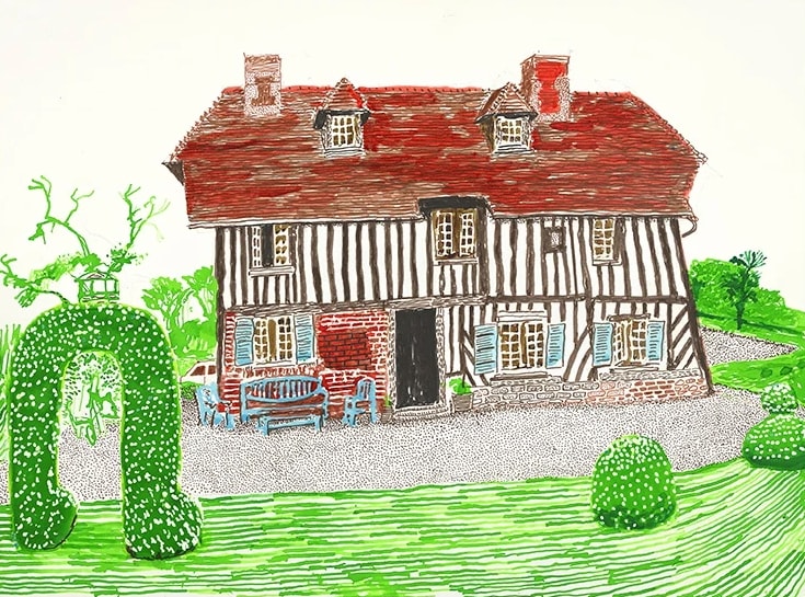David Hockney, In Front of House Looking North, 2019 | Guy Hepner