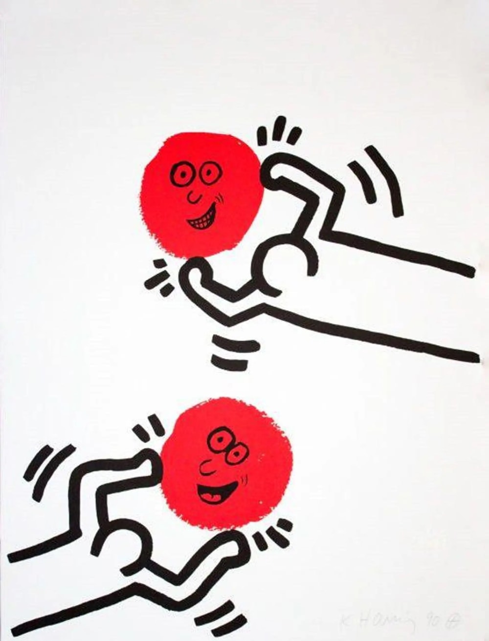 Keith Haring, The Story of Red and Blue 19 (Littmann PP. 129), 1989 | Guy  Hepner