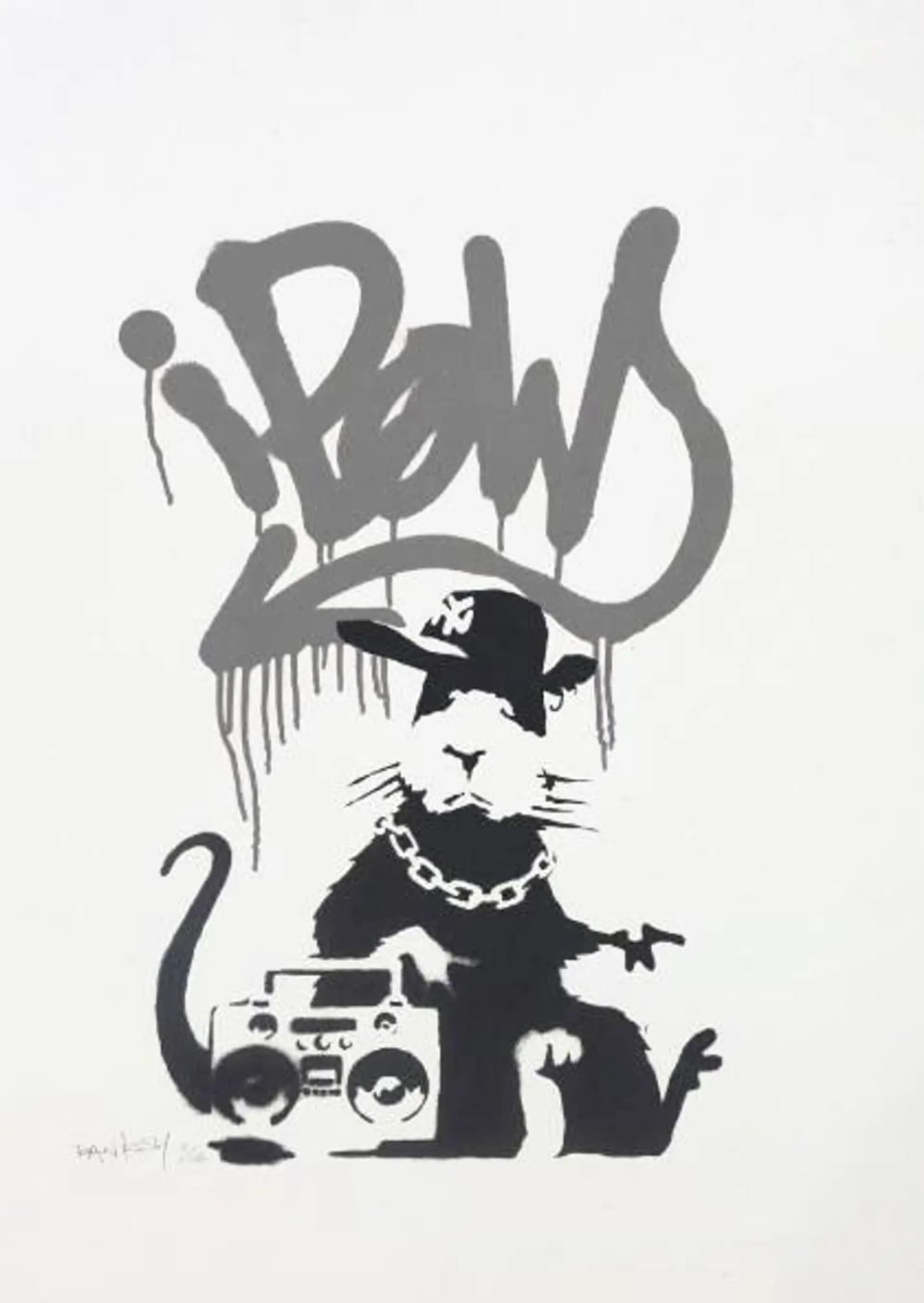 Banksy, Gangsta Rat (Green) (Signed) , 2004 | Guy Hepner