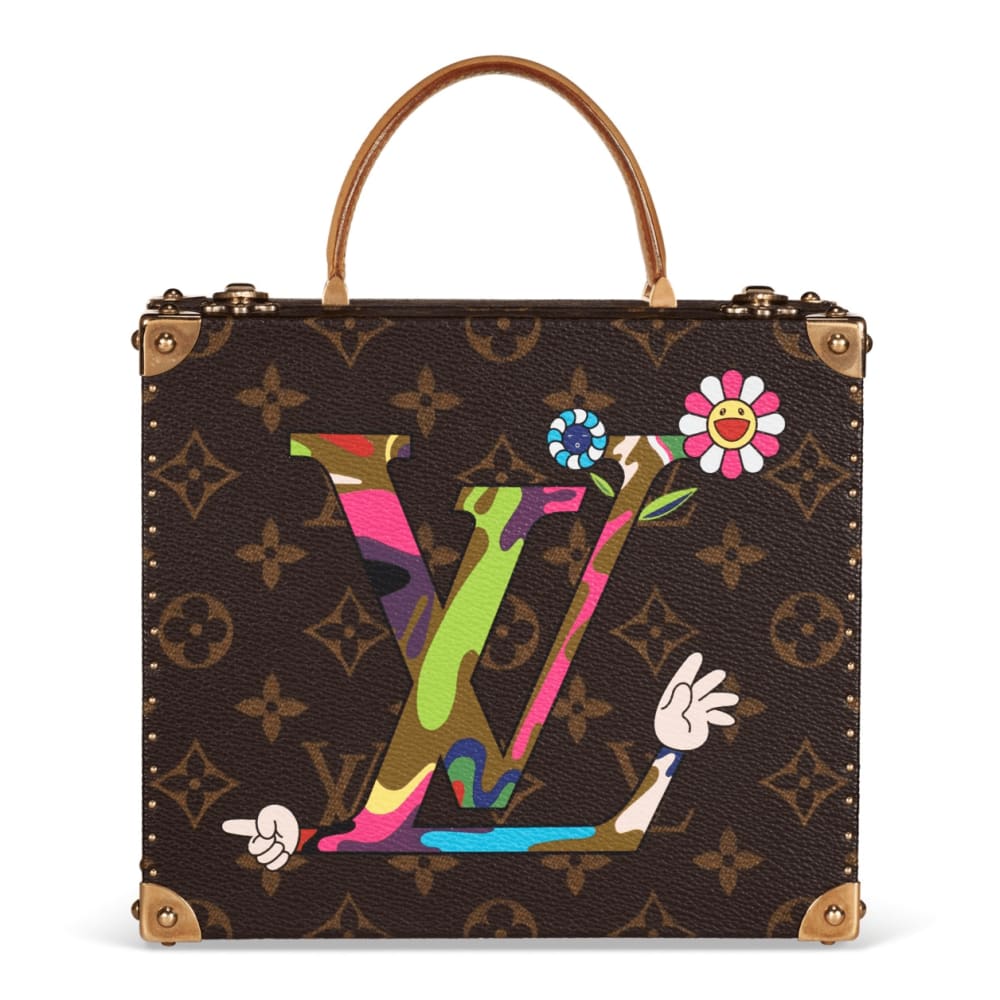 LV HAND SUPERFLAT& FLOWER FRIEZE 村上隆 R Takashi Murakami Eye Love Superflat (pink logo) (AP) (Signed