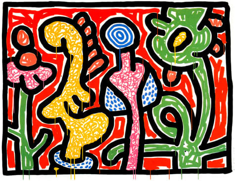 Keith Haring Flowers 4 1990 | Guy Hepner