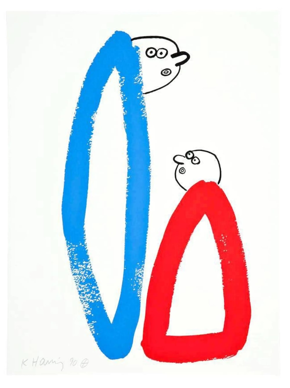 Keith Haring, The Story of Red and Blue 19 (Littmann PP. 129), 1989 | Guy  Hepner