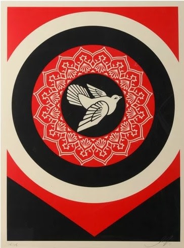 Shepard Fairey - PEACE DOVE RED & BLACK, 2011, 2011