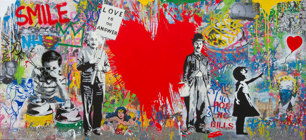 Mr Brainwash (Thierry Guetta) - Pop Wall (Juxtapose, Prince Philip, NHS), 2021