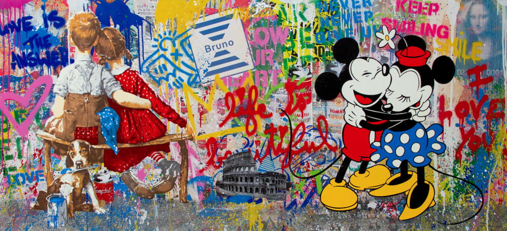 Mr Brainwash (Thierry Guetta) - Pop Wall (Mickey & Minnie & Bruno & Roma), 2021