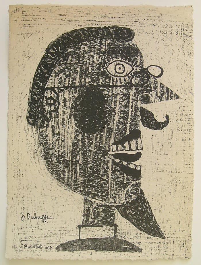Jean Dubuffet, Barbu a Lunettes (Webel 11), 1944 | Rukaj Gallery