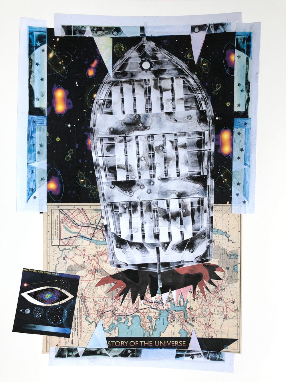 Jessica Tawczynski 1991 Herstory of the Universe, 2022 paper collage