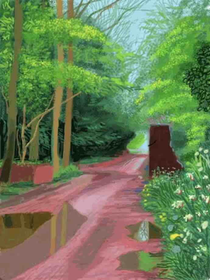David Hockney, The Arrival of Spring in Woldgate, East Yorkshire, 11 May 2011