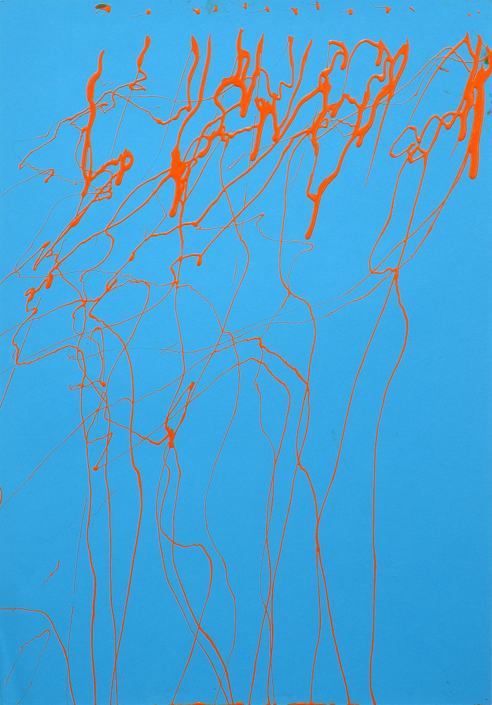 Electric Fan Drawing Turquoise and Orange, 2006