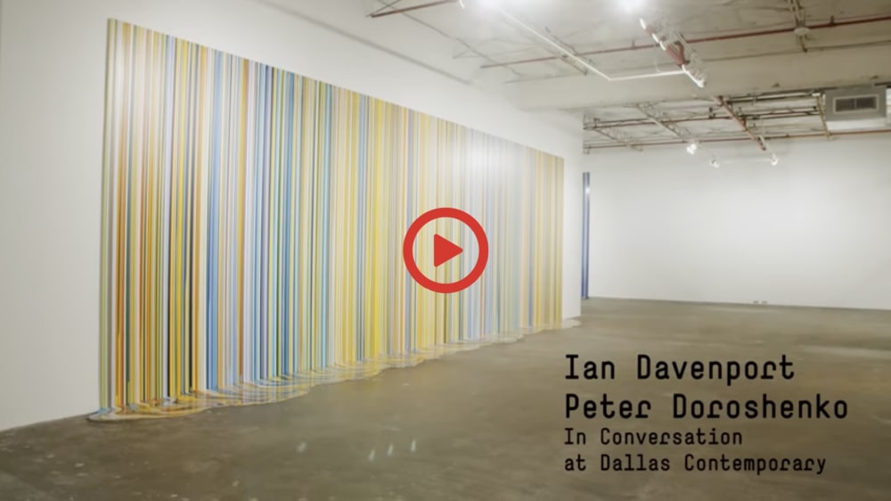 Ian Davenport with Peter Doroshenko at Dallas Contemporary, 2019