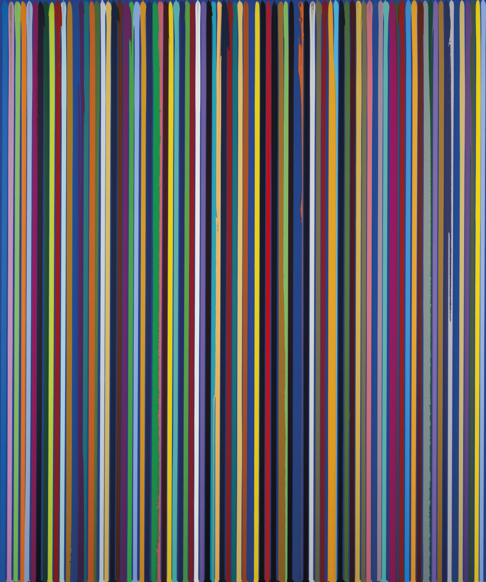 Poured Lines: Dark Cobalt Blue Study, 2007