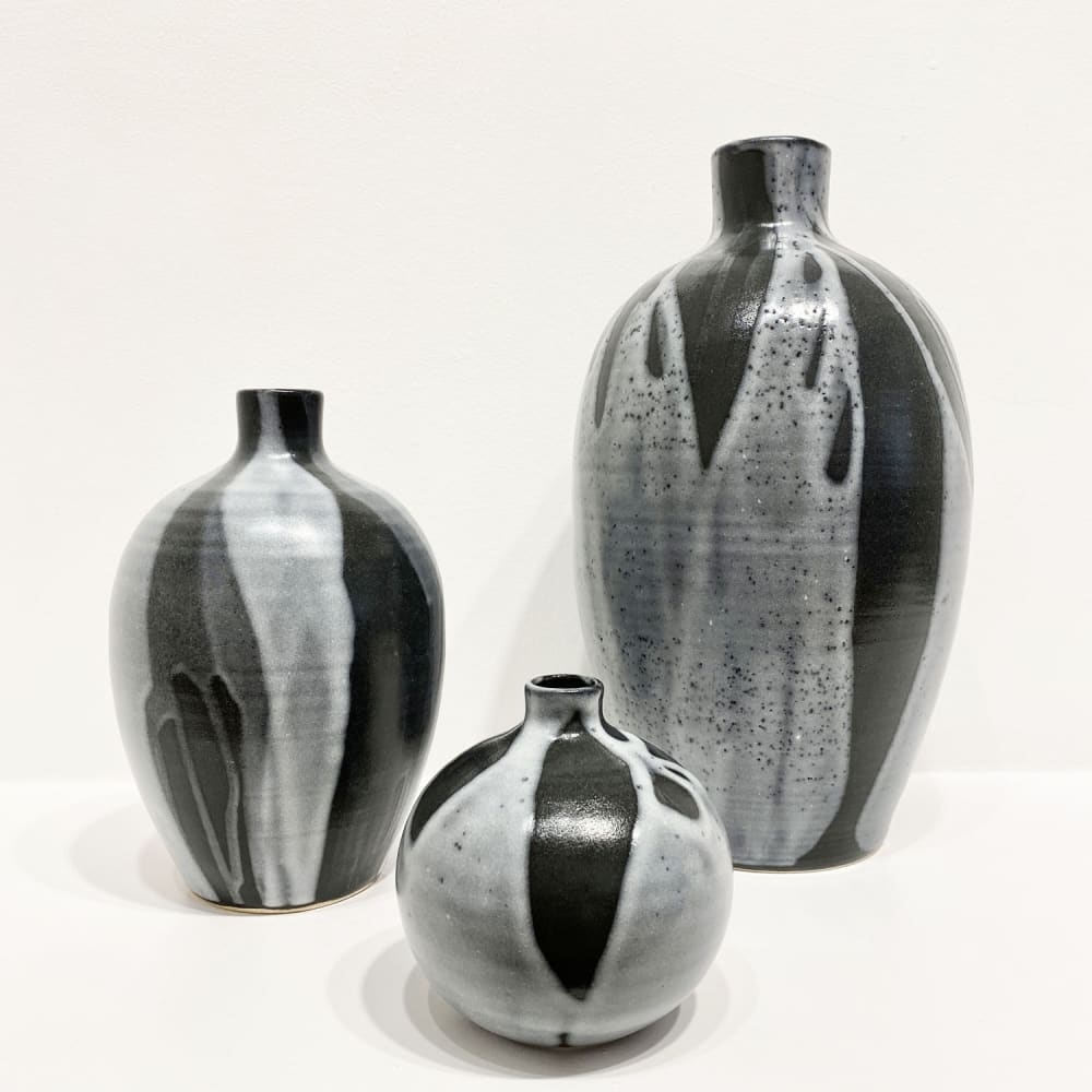 Collection of Black and White ceramics with abstract design