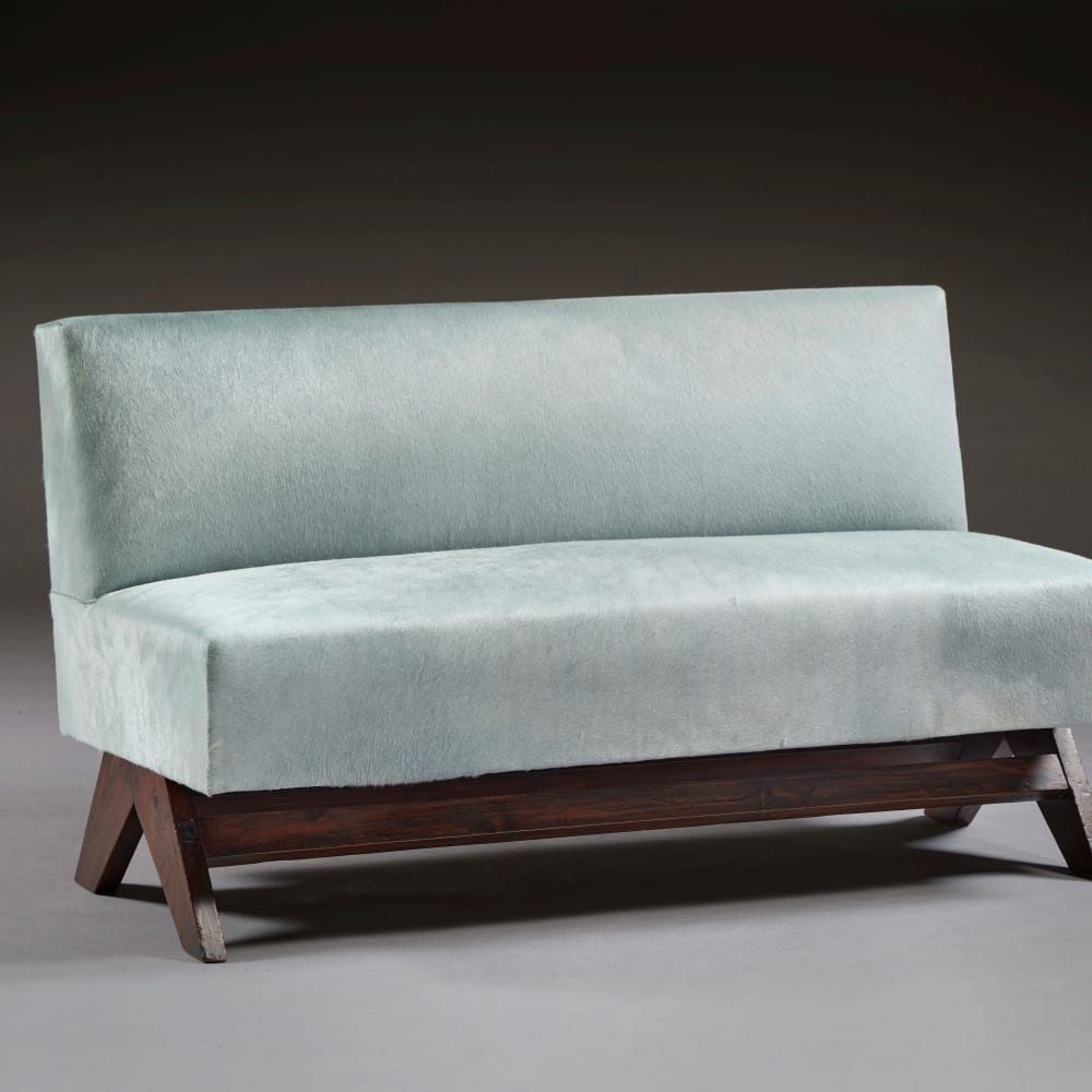 Pierre Jeanneret, Sofa and pair of chairs, c. 1953-1961