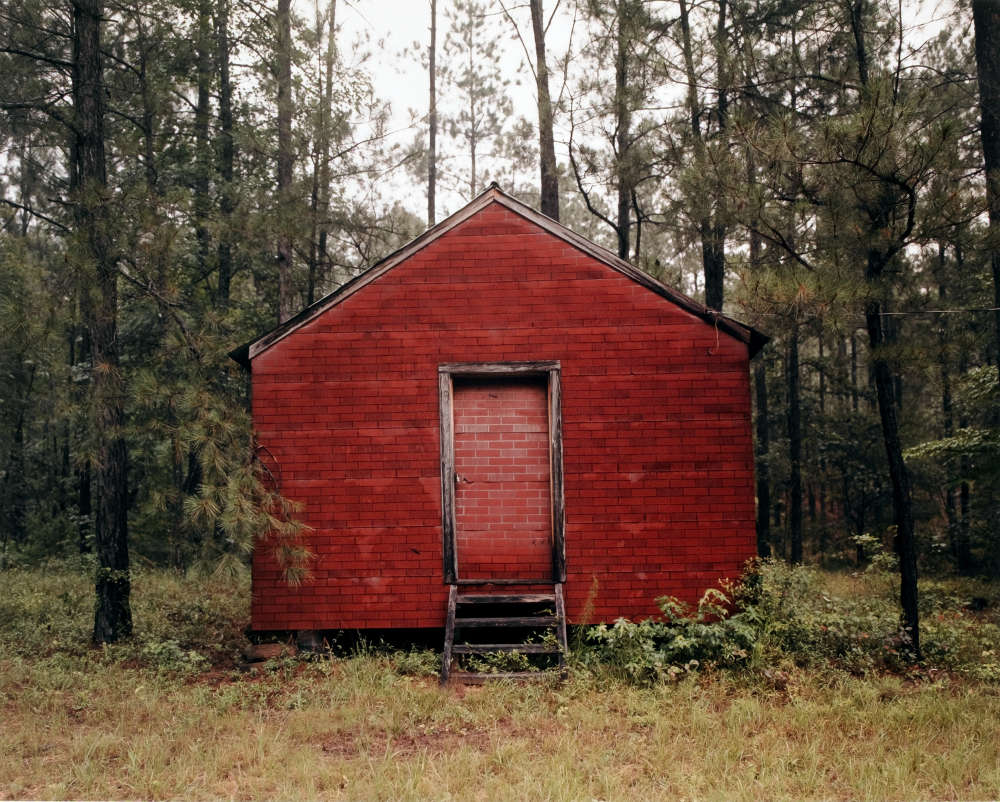William Christenberry, Red Building in Forest, Newborn, Alabama, 1983