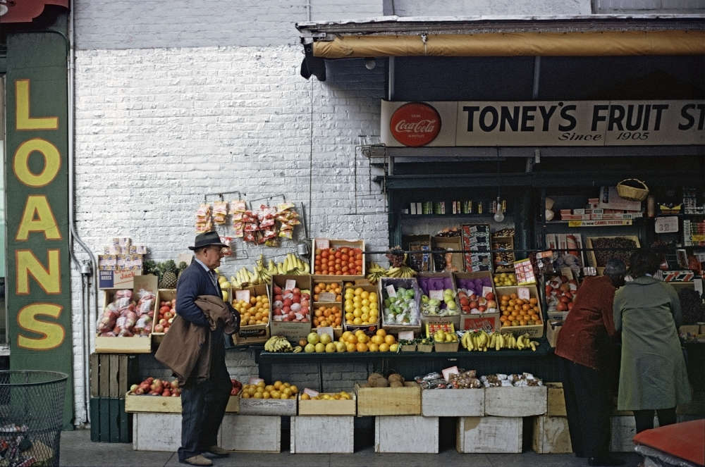 William Christenberry, Fruitstand, Sidewalk, Memphis, TN, 1966