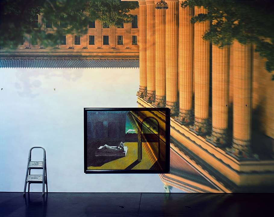 Abelardo Morell, The Philadelphia Museum of Art, East Entrance in Gallery #171 with a deChirico Painting, 2006
