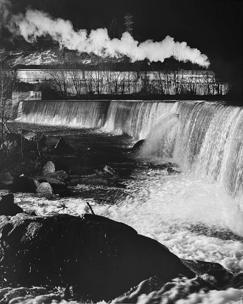 O. Winston Link, Gooseneck Dam on the Maury River with Train No. 2, Near Buffalo Forge, Virginia , 1956