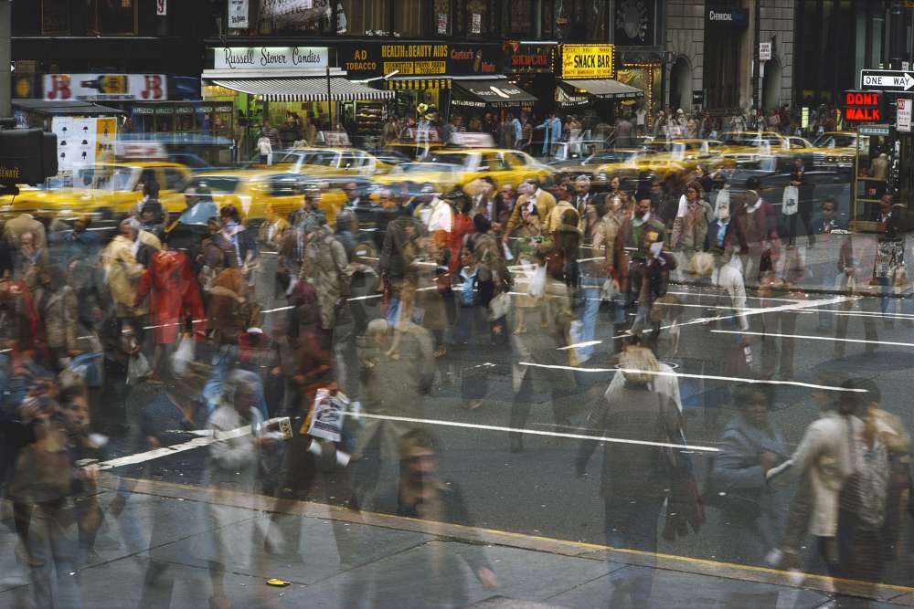 Ernst Haas, Motion Crosswalk 1, NY, 1970s