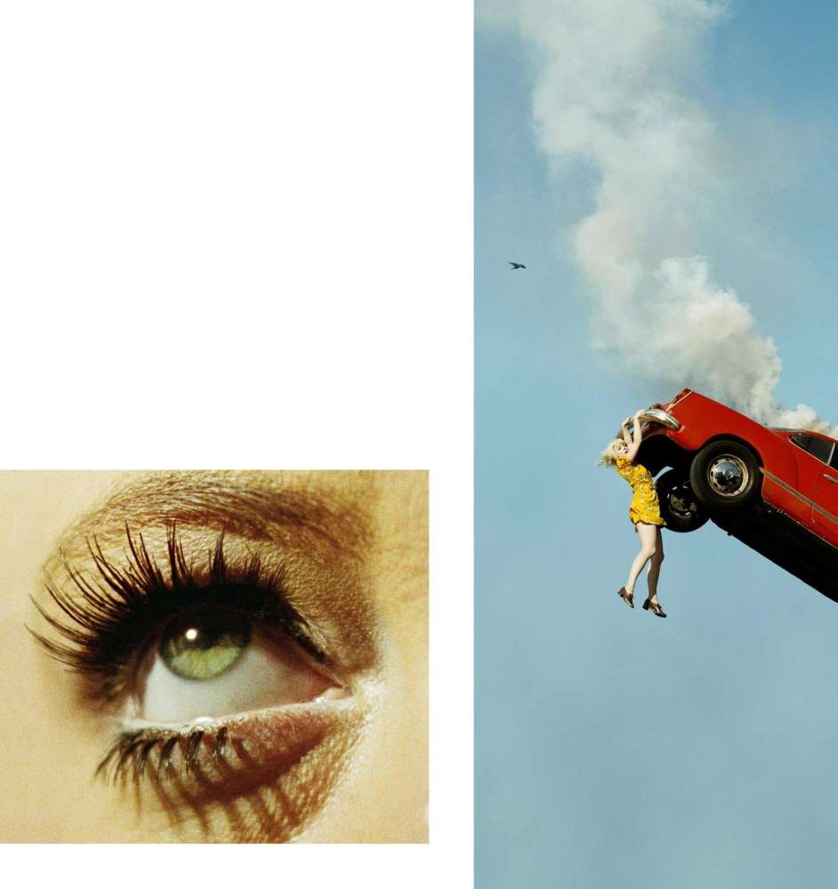 Alex Prager, 3:32pm, Coldwater Canyon and Eye # 5 (Automobile Accident), from the series Compulsion( Diptych), 2012