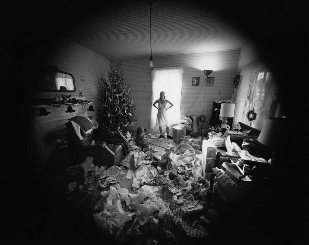 Emmet Gowin, Edith, Chirstmas Morning, Danville, Virginia, 1971