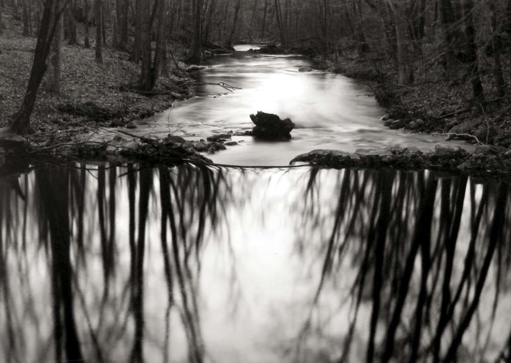 Paul Caponigro, Reflecting Stream, Redding, CT, 1968