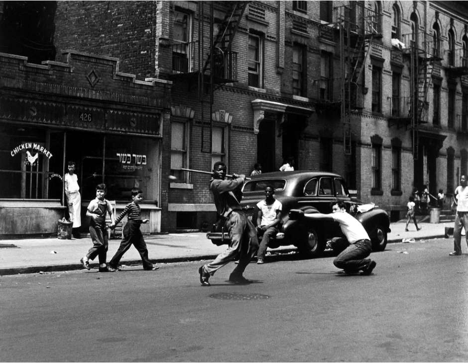 Arthur Leipzig, Stickball, 1950