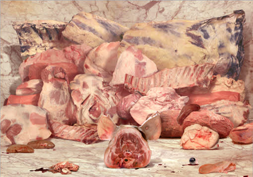 Ruud van Empel, Still Life, Meat, 2014