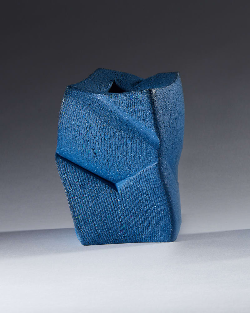 Rachel Grimshaw Blue Echo Pot I, 2021 Solid stoneware 12 x 8 x 8 cm 4 3/4 x 3 1/8 x 3 1/8 in Unique