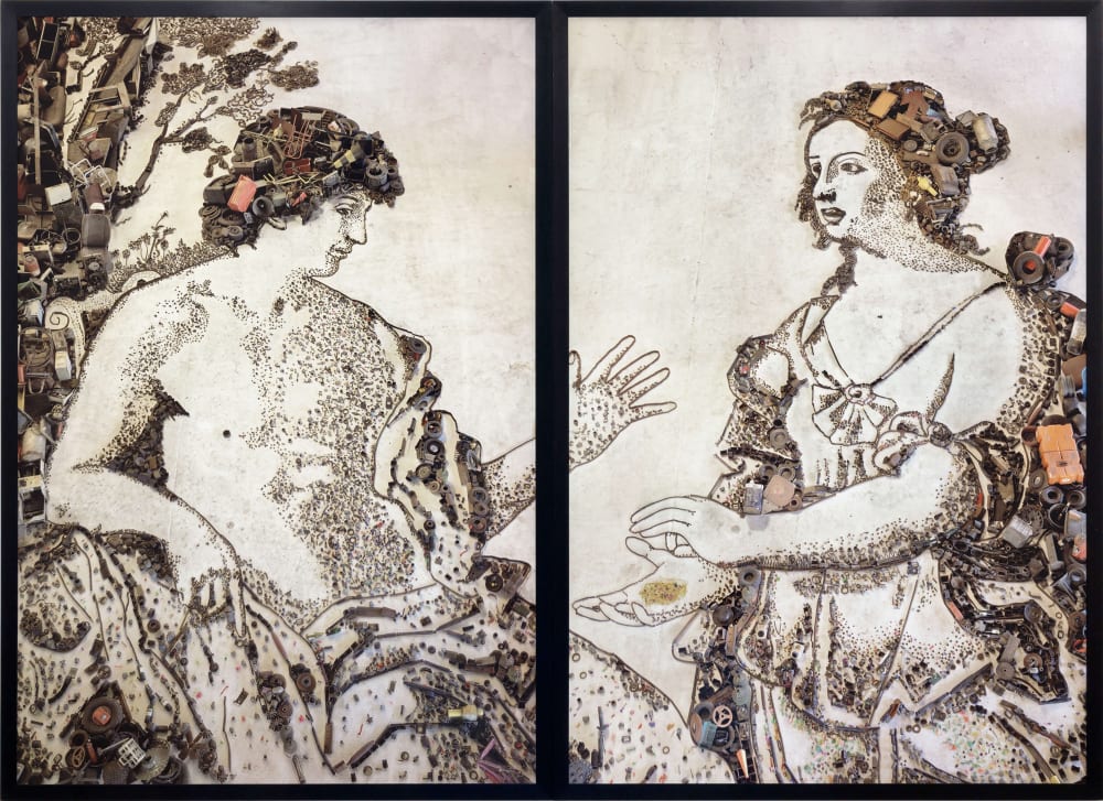 Vik Muniz, Apollo and the Cumaean Sibyl, after Giovanni Domenico Cerrini, 2007