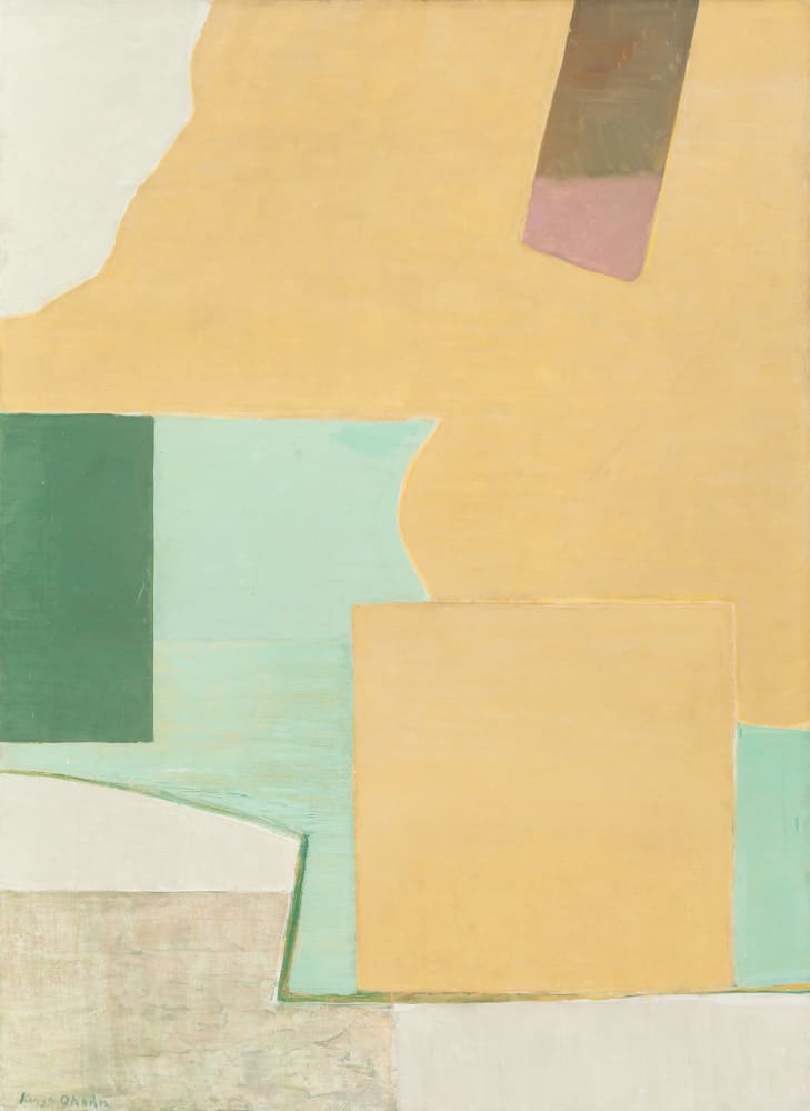 Kenzo Okada, Autumn Field, 1973, Oil on canvas, 56 11/16 x 41 1/8 inches