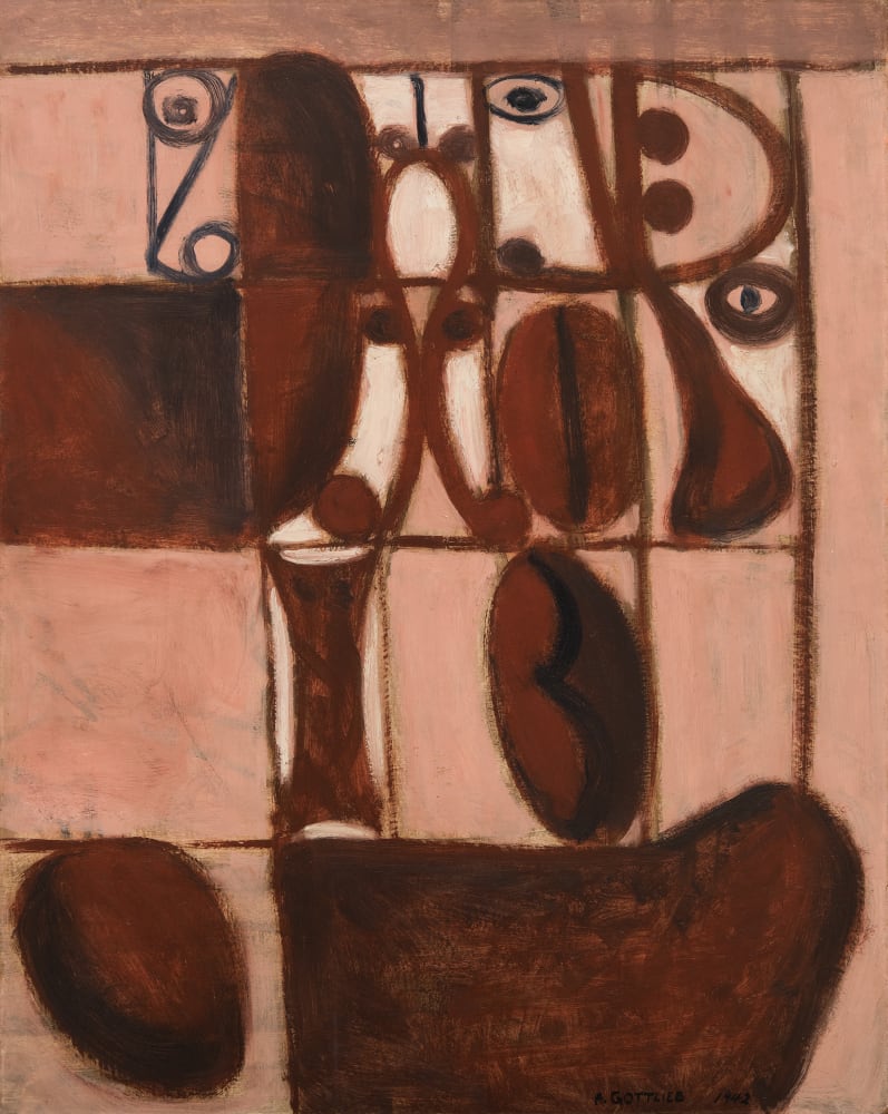 Pictograph, 1942, Oil on artists board, 29 1/4 x 23 1/4 inches