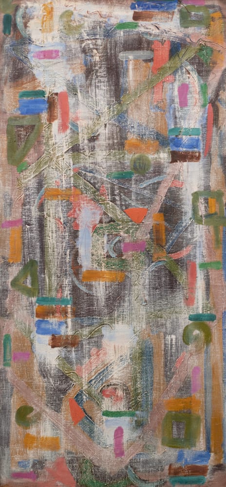 Music, 1954, Oil on canvas, 38 1/4 × 18 1/8 inches