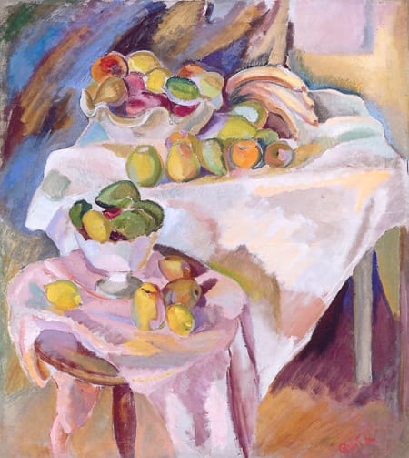 Quita Brodhead, Fruit on Two Tables, 1940