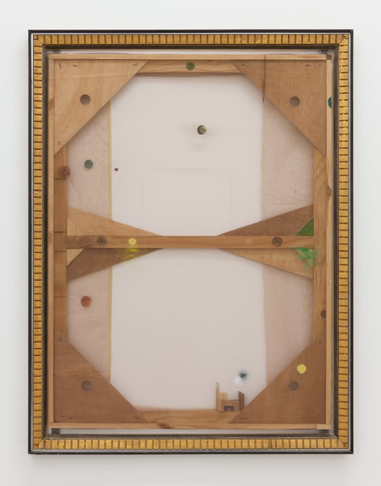 Merlin James, Capriccio, 2014, Acrylic fabric, wood frame, acrylic paint, 41 x 31 inches