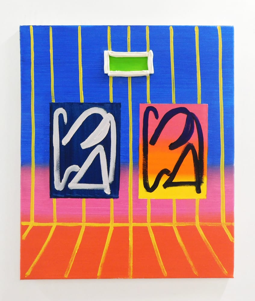 Jason Stopa, Green Window, 2019, Oil on canvas, 25 x 20 inches