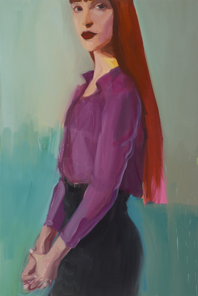 Shelley Adler Lavender Blouse, Black Skirt, 2016