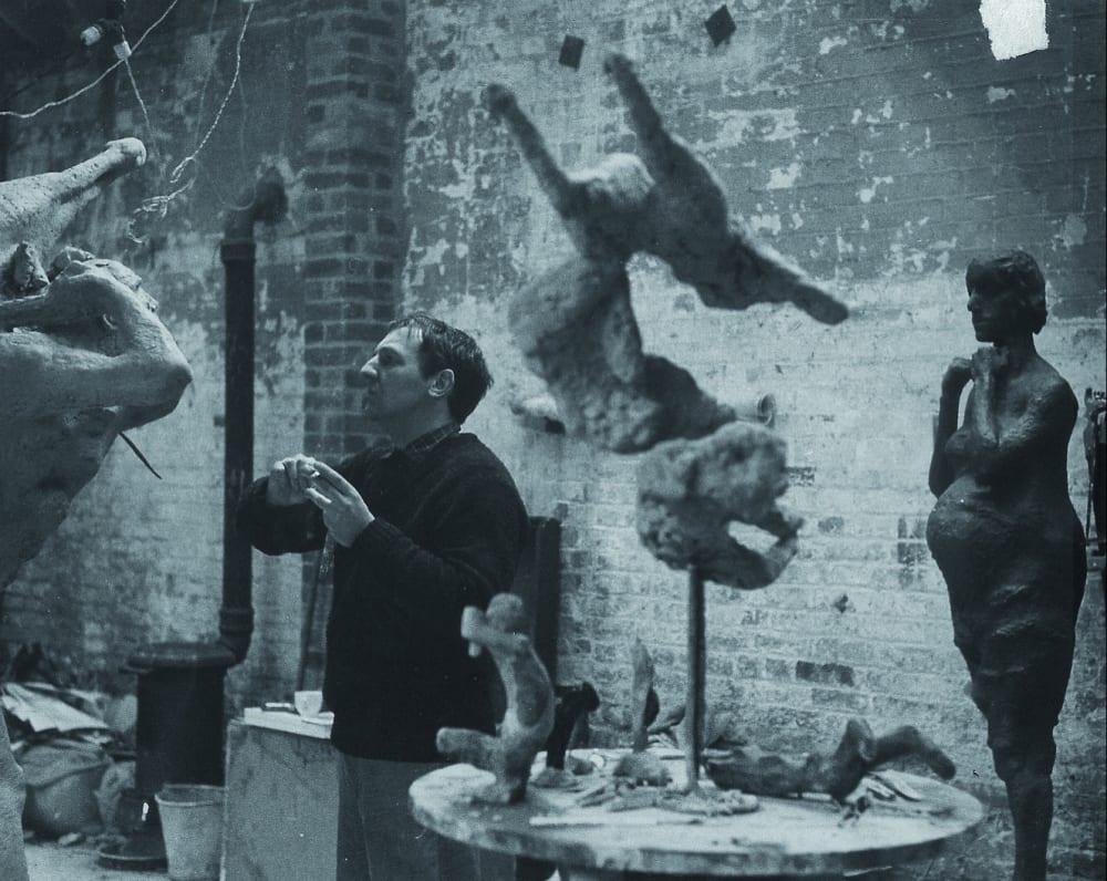 Ralph Brown in the studio. Photograph courtesy of the artist's estate.